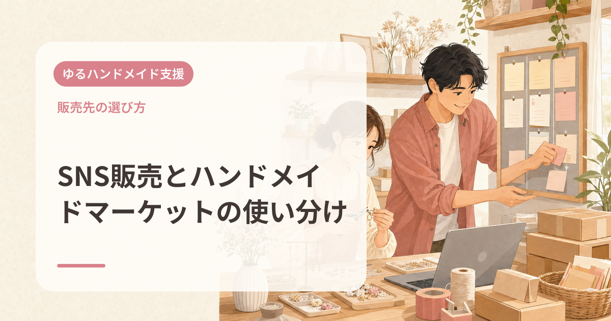 SNS販売とハンドメイドマーケットの使い分け